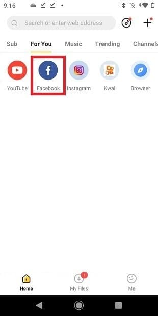 تحميل فيديو Facebook باستخدام سناب شات