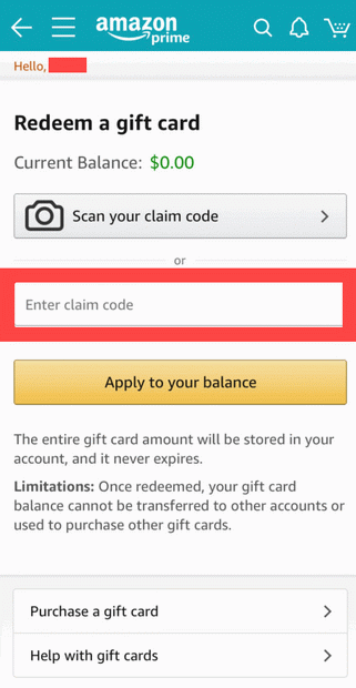 amazon-claim-code