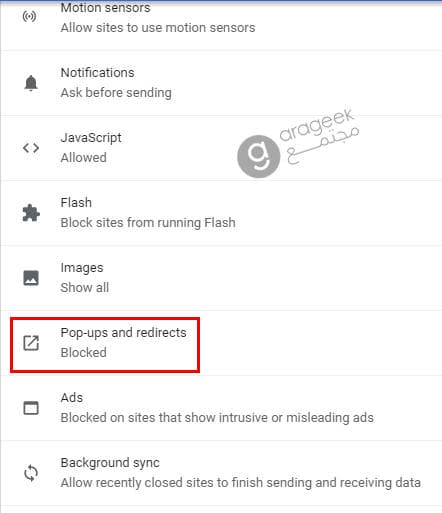 chrome popups