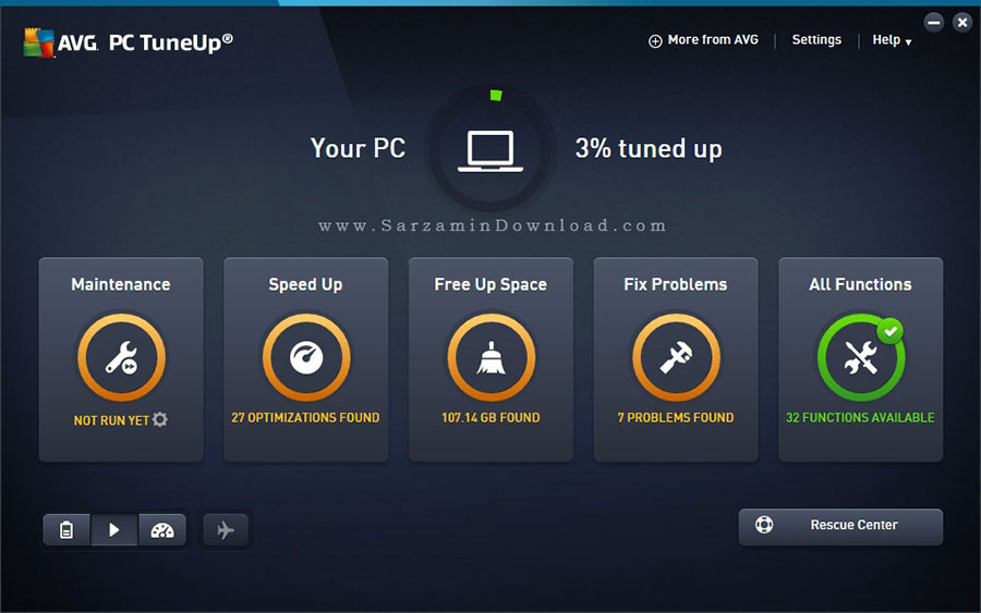 برنامج AVG PC TuneUp, ويندوز