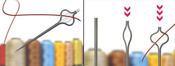 إدخال الخيط في ثقب الإبرة