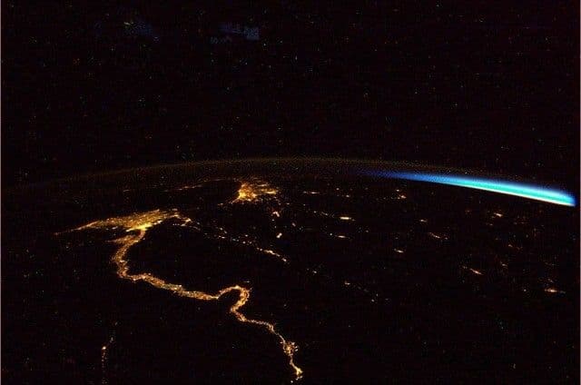 صورة التقطها أندريه من محطة الفضاء الدولية للشرق الأوسط