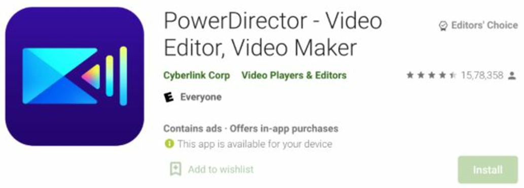 تطبيق Power Director من أفضل تطبيقات للمونتاج