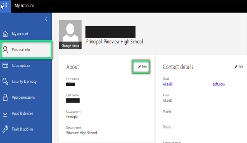 تغيير إعدادات حساب Microsoft Teams