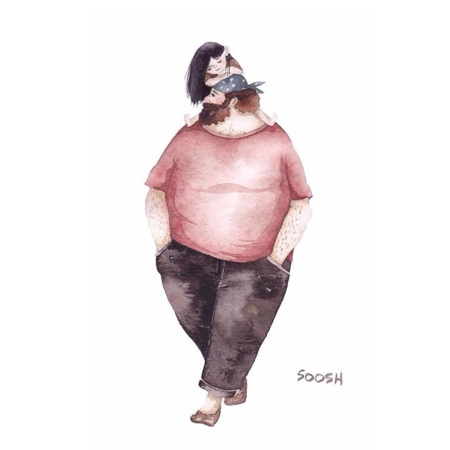 طفلة وأبيها