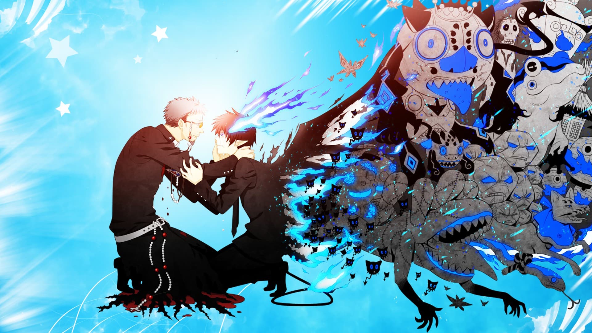 رين وفوجيموتو - Ao no Exorcist
