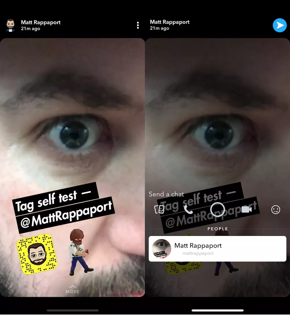 عمل منشن في سناب شات