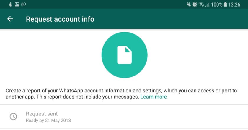 معلومات الحساب