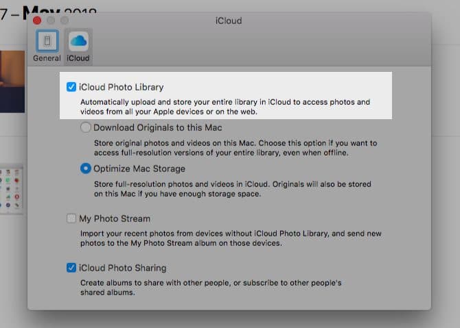 مزامنة الصور على icloud