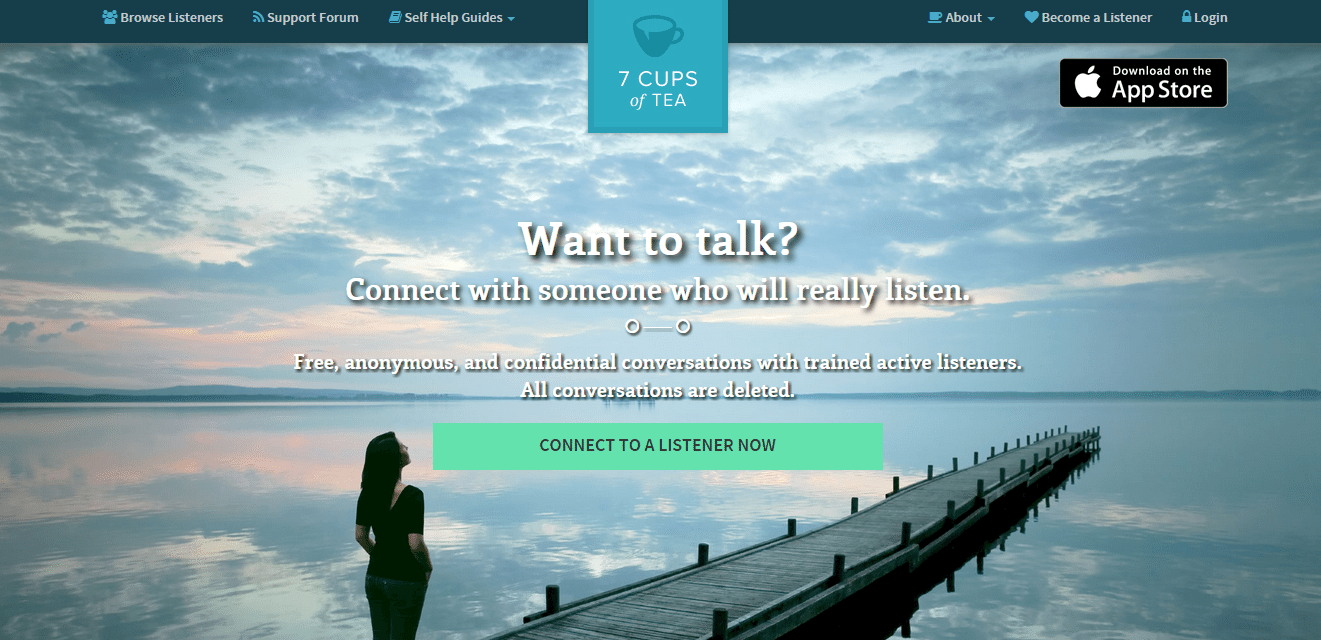 تطبيقات الصحة النفسية - Seven Cups of Tea