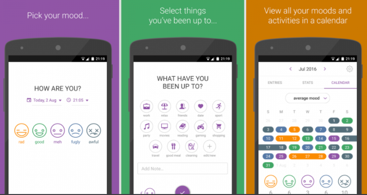 تطبيقات الصحة النفسية - Daylio App