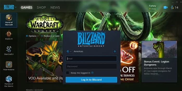 متجر الألعاب - Battle.net