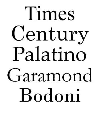 Serif font - الخطوط Serif وSans Serif