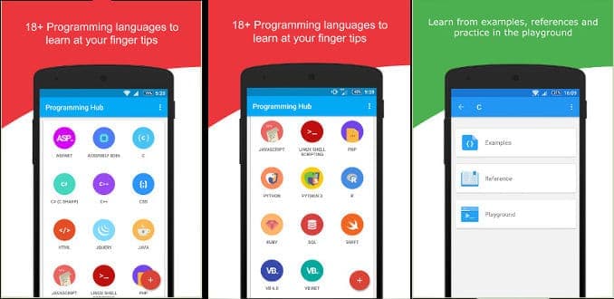 التطبيقات لتعليم البرمجة - Programming Hub
