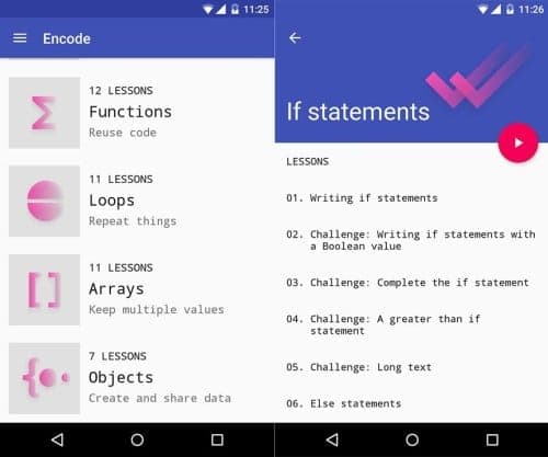 أبرز التطبيقات لتعليم البرمجة على أجهزة أندرويد - Encode
