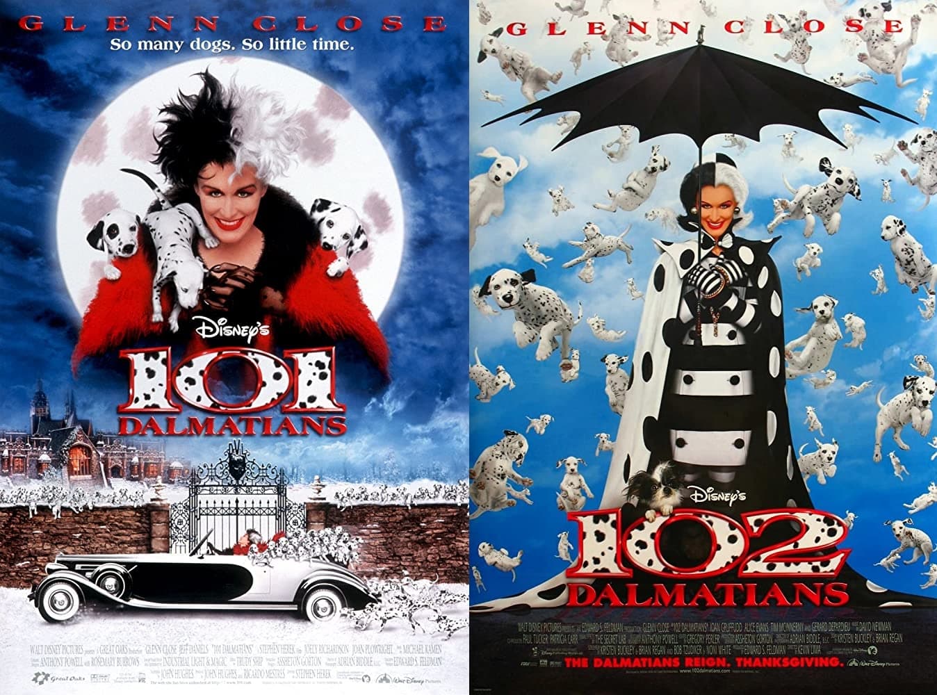 بوسترات أفلام 101 Dalmatians و102 Dalmatians