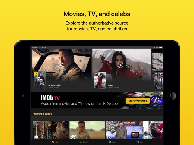 الطريقة التي تظهر بها الأعمال في خدمة IMDB TV