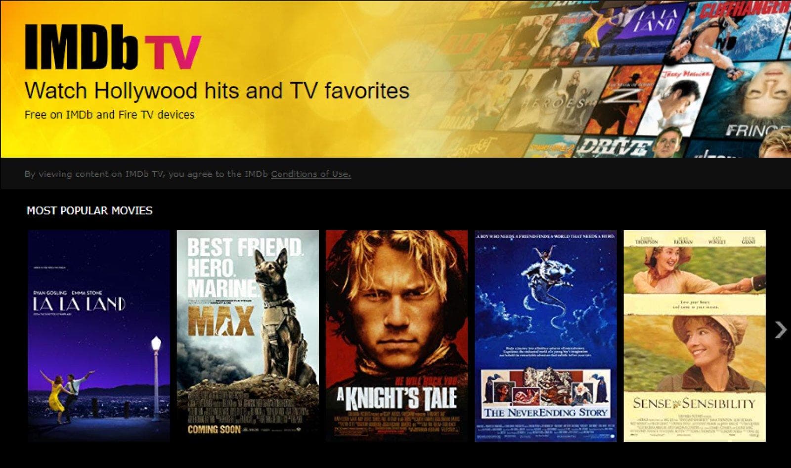 الأفلام المتاحة للمشاهدة على موقع IMDB