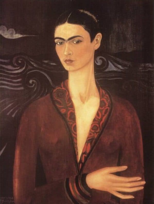 Self portrait in a velvet dress 1926