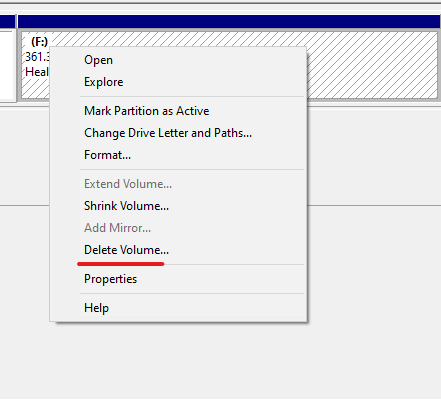 delete volume
