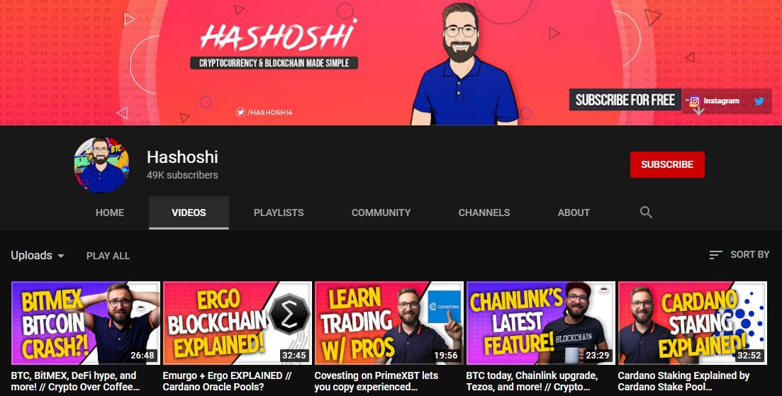 قنوات العملات الرقمية على يوتيوب