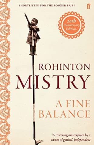 روايات هندية - غلاف رواية توازن جيد- A fine balance باللّغة الانجليزية.
