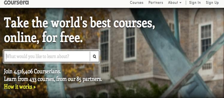 coursera مواقع مميزة لتعلم البرمجة