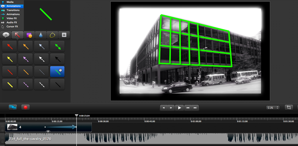 Camtasia-mac-editing وهو من أفضل برامج الكمبيوتر