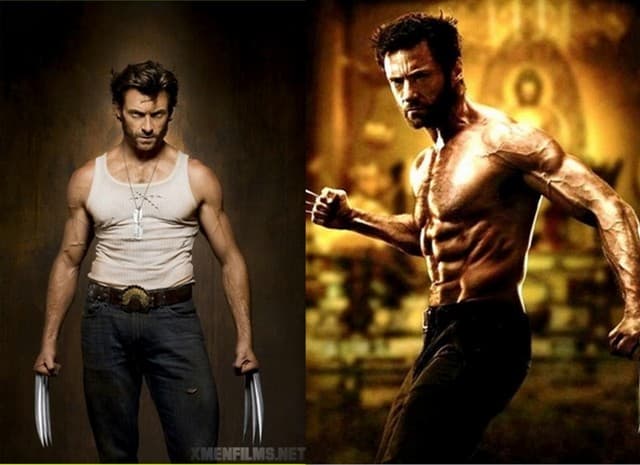 Hugh Jackman -  Wolverine - ممثلون رائعون خضعوا لتغييرات جسدية