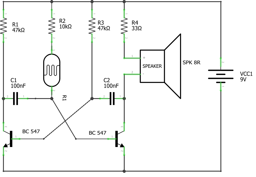 دائرة الإنذار بإستخدام الضوء "Light Alarm Circuit"