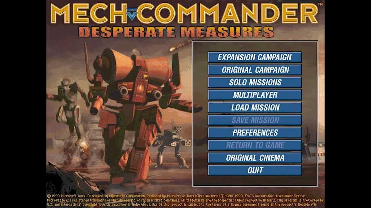 Mechcommander Gold