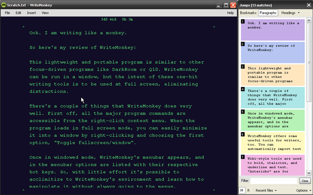 Writemonkey وهو من أفضل برامج الكمبيوتر