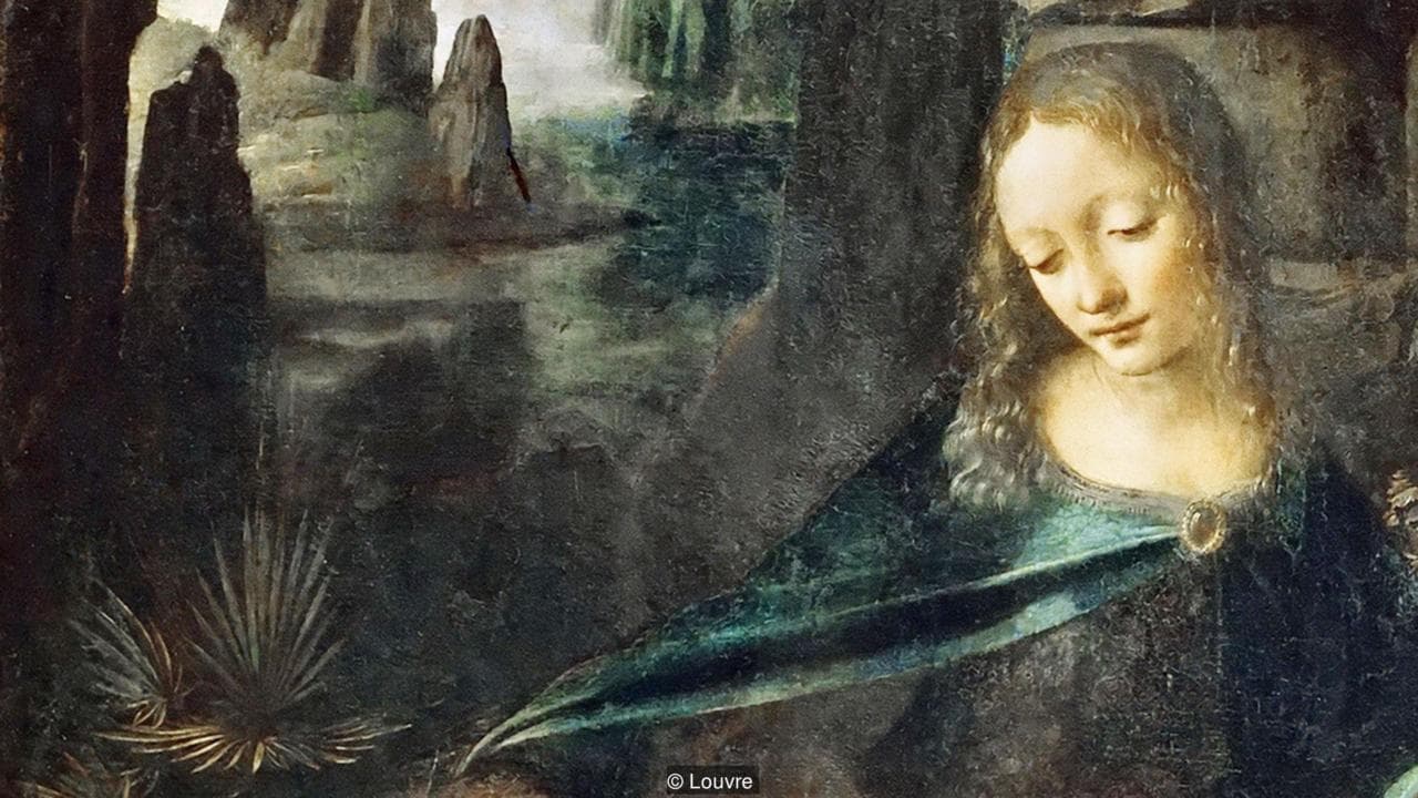عذراء الصخور - لوحات ليوناردو دافنشي