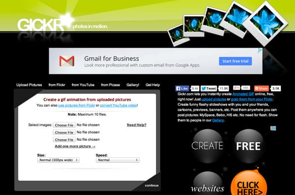 gickr / تسعة مواقع لصناعة الصور المتحركة GIF