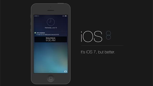 نظام التشغيل iOS 8