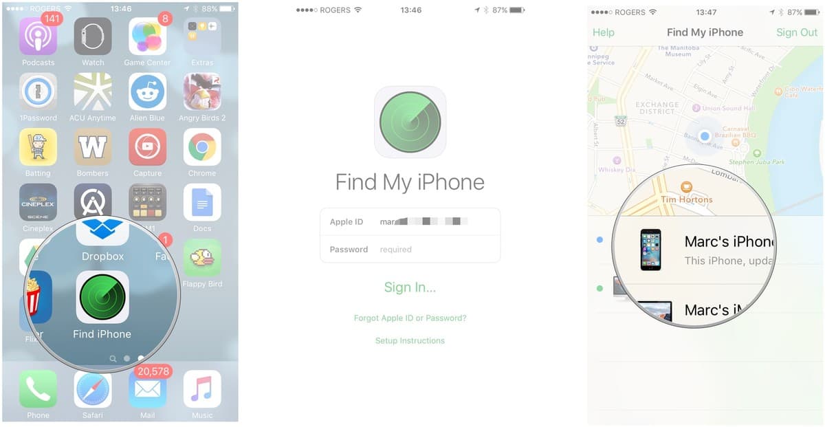 Find My iPhone app