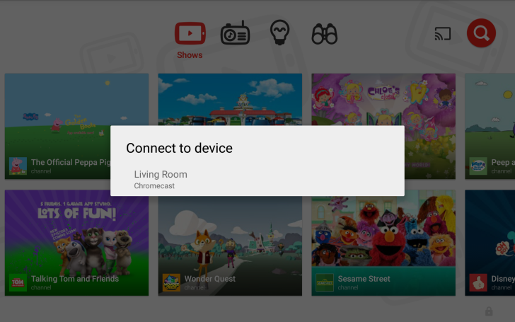 بث محتوى مناسب للأطفال على تلفازك بواسطة chromecast