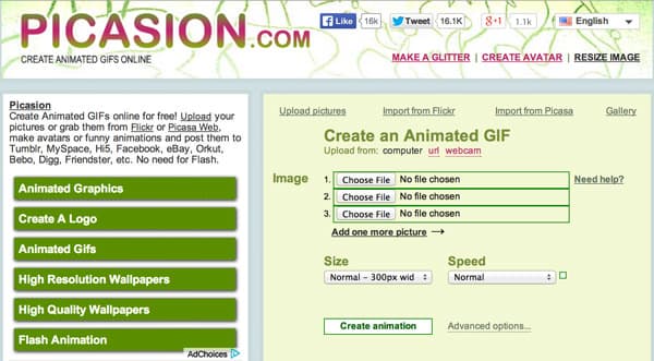 picasion / تسعة مواقع لصناعة الصور المتحركة GIF