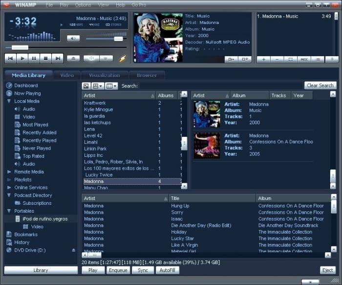 winamp.jpg وهو من أفضل برامج الكمبيوتر