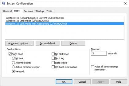 windows 10 Safe Mode