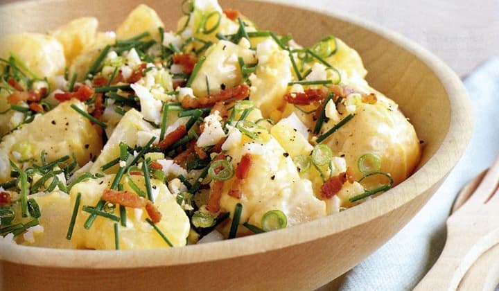 البطاطا مسلوقة مع الخلطة