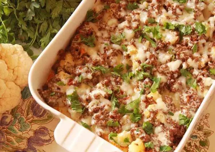 صينية القرنبيط المبروش في الفرن