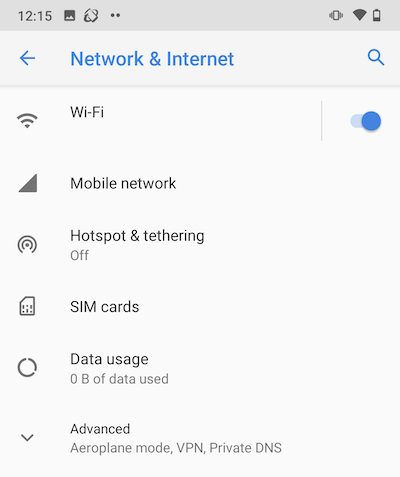 تنظيف الهاتف من الفيروسات بدون برامج مجانا Network -settings-android