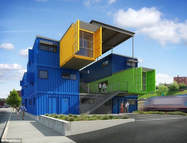 منزل مصنوع من حاويات النقل