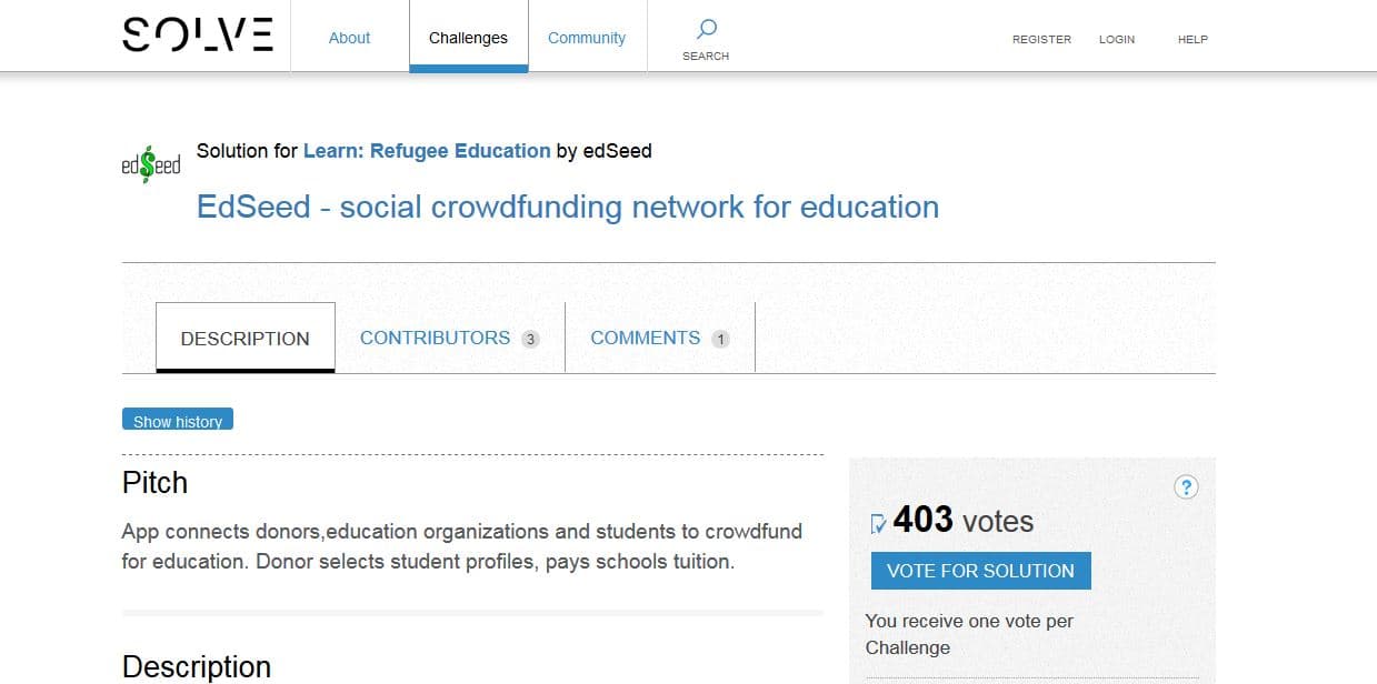 التصويت لمشروع بذرة تعليم edseed