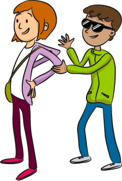 الوضع المُناسب لتغيير الاتجاه أثناء أرشاد الشخص فاقد البصر