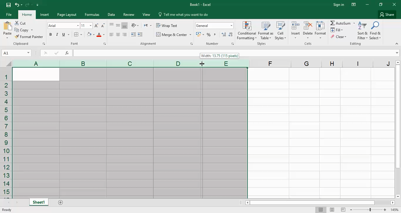 تساوي الاعمدة