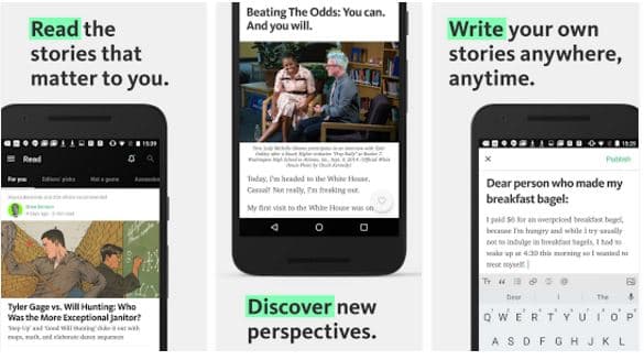 تطبيق مدونات ميديوم