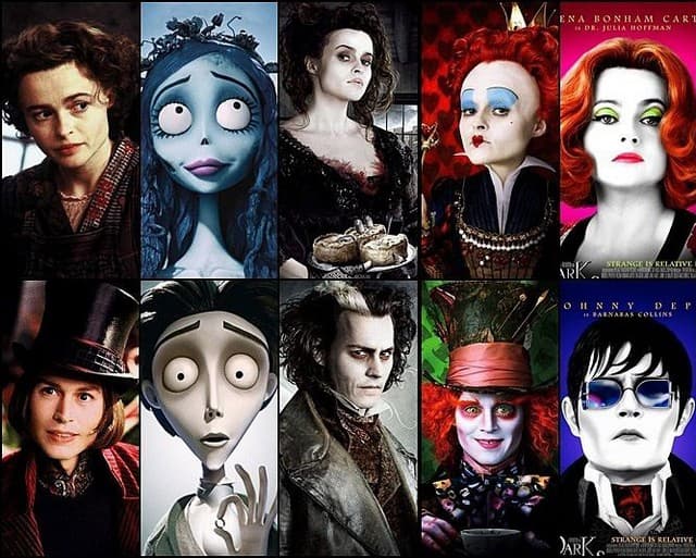 تيم بورتون - أفلام جوني ديب وهيلينا بوتهام كارتر