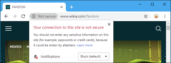 موقع غير آمن